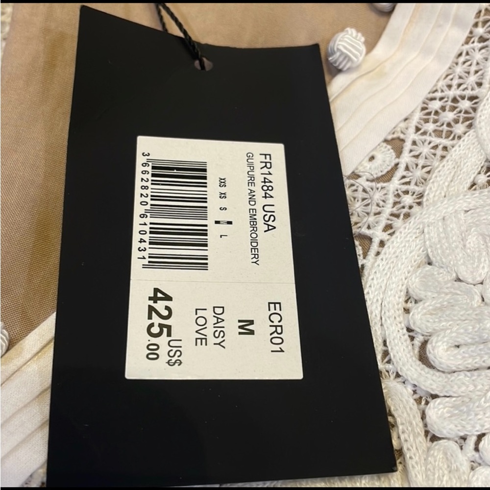 THE KOOPLES Daisy Love Guipure & Emboidery Mini Dress in Ecro! - Picture 4 of 4